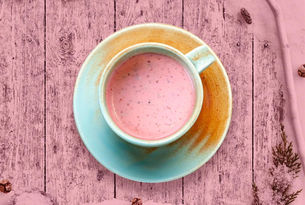 Traditional Kashmiri pink chai halal tea Pakistani style TeaTimeAnytime